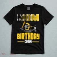Mom Of The Birthday Crew Party Excavator T-Shirt thumb 5