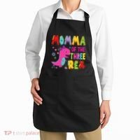 Momma Of The Three Rex 3rd Birthday Boy Dinosaur Trex Apron thumb 2