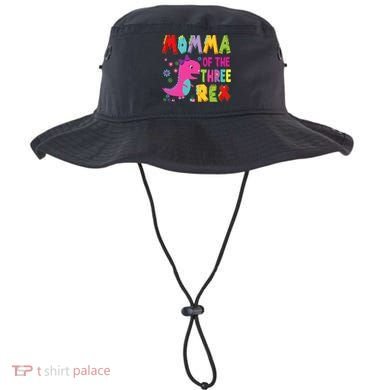 Momma Of The Three Rex 3rd Birthday Boy Dinosaur Trex Bucket Hat