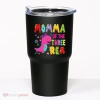 Momma Of The Three Rex 3rd Birthday Boy Dinosaur Trex Tumbler thumb 0