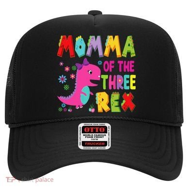 Momma Of The Three Rex 3rd Birthday Boy Dinosaur Trex Hat
