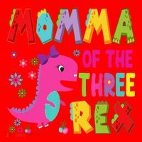 Momma Of The Three Rex 3rd Birthday Boy Dinosaur Trex Santa Hat thumb 1