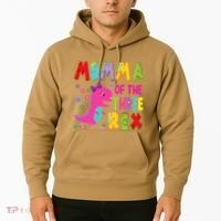 Momma Of The Three Rex 3rd Birthday Boy Dinosaur Trex Hoodie thumb 2