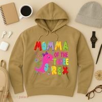 Momma Of The Three Rex 3rd Birthday Boy Dinosaur Trex Hoodie thumb 3
