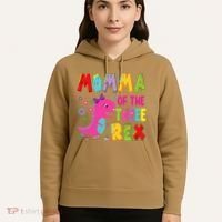 Momma Of The Three Rex 3rd Birthday Boy Dinosaur Trex Hoodie thumb 5