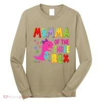 Momma Of The Three Rex 3rd Birthday Boy Dinosaur Trex Long Sleeve Shirt thumb 0