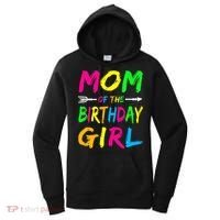 Mom of the Birthday Glows Retro 80's Party Glow Women's Hoodie thumb 0
