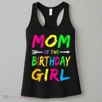 Mom of the Birthday Glows Retro 80's Party Glow Women's Tank Top thumb 3
