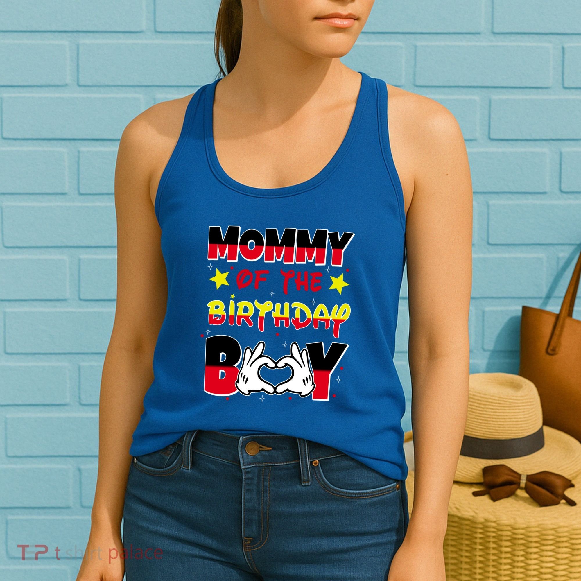 Mommy Of The Birthday Boy Cute Mom Gift Women's Tank Top