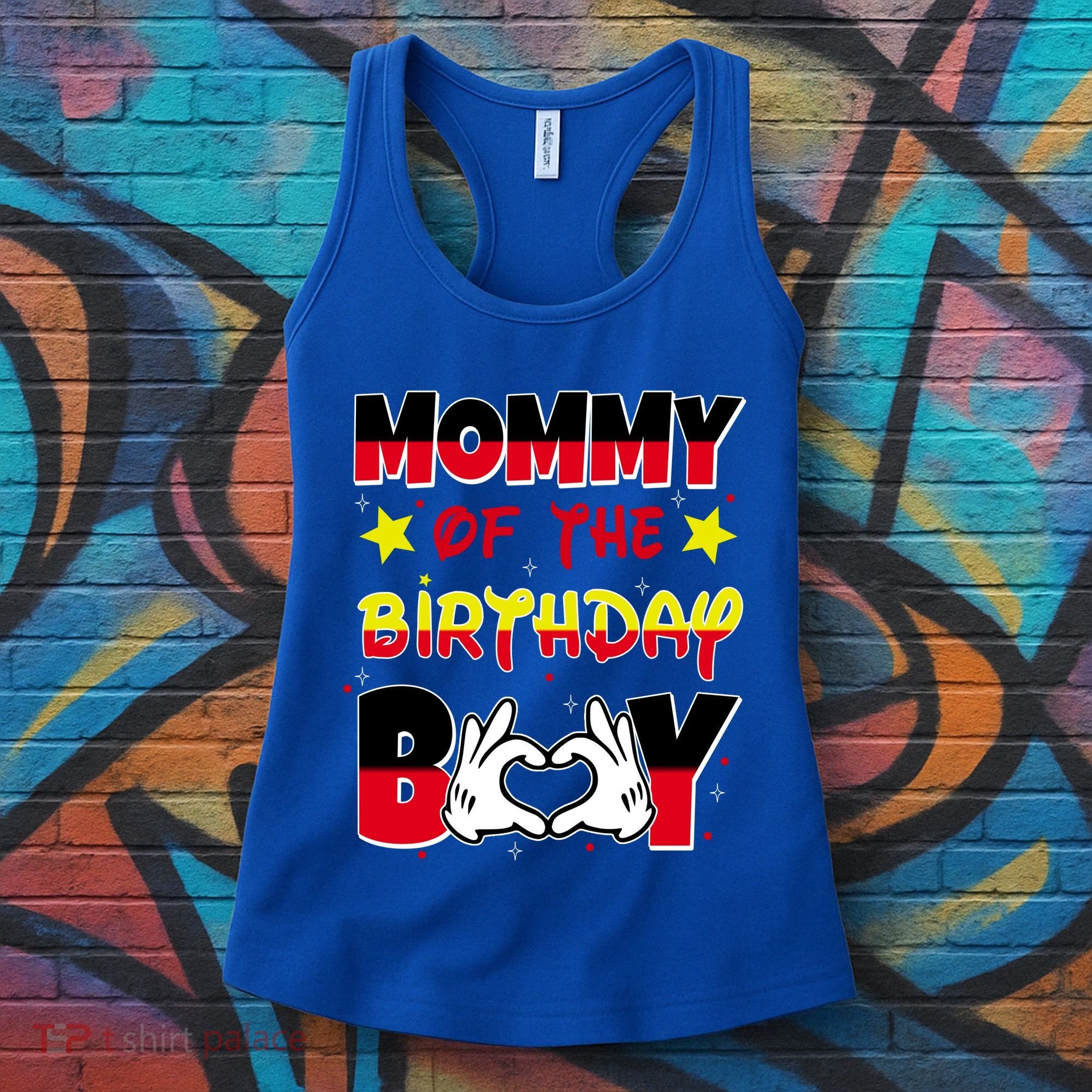 Mommy Of The Birthday Boy Cute Mom Gift Women's Tank Top