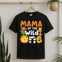 Mama of the Wild One Zoo Theme Bday Safari Jungle Animals T-Shirt thumb 2