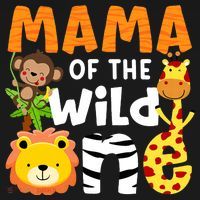 Mama of the Wild One Zoo Theme Bday Safari Jungle Animals T-Shirt thumb 7