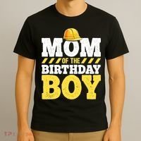 Mom of the Birthday Boy Construction Birthday Party Hat Gift T-Shirt thumb 3