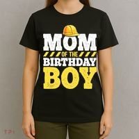 Mom of the Birthday Boy Construction Birthday Party Hat Gift T-Shirt thumb 4