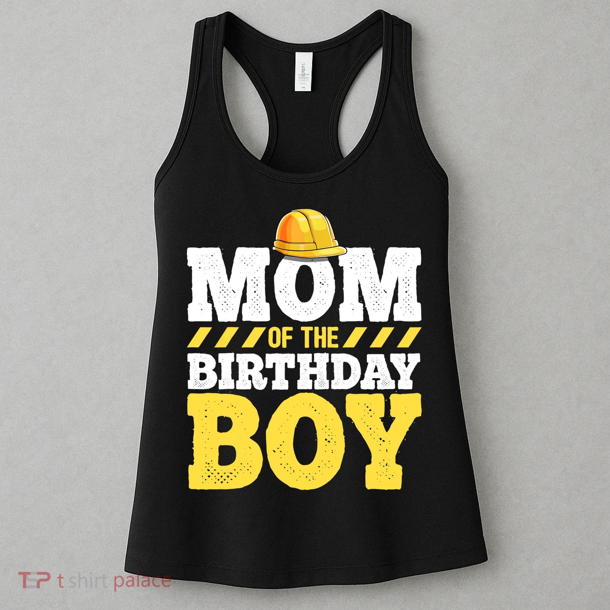 Mom of the Birthday Boy Construction Birthday Party Hat Gift Women's Tank Top