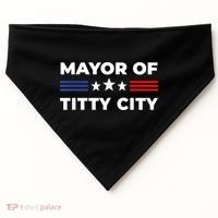 Mayor Of Titty City Funny Gift USA-Made Doggie Bandana thumb 0
