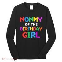 Mommy Of The Birthday Girl Master Builder Bricks Blocks Long Sleeve Shirt thumb 0