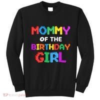 Mommy Of The Birthday Girl Master Builder Bricks Blocks Sweatshirt thumb 0
