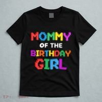 Mommy Of The Birthday Girl Master Builder Bricks Blocks T-Shirt thumb 5