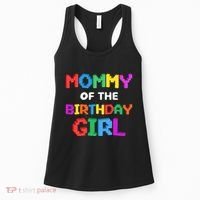 Mommy Of The Birthday Girl Master Builder Bricks Blocks Women's Tank Top thumb 0