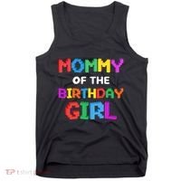 Mommy Of The Birthday Girl Master Builder Bricks Blocks Tank Top thumb 0
