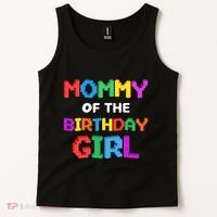 Mommy Of The Birthday Girl Master Builder Bricks Blocks Tank Top thumb 2