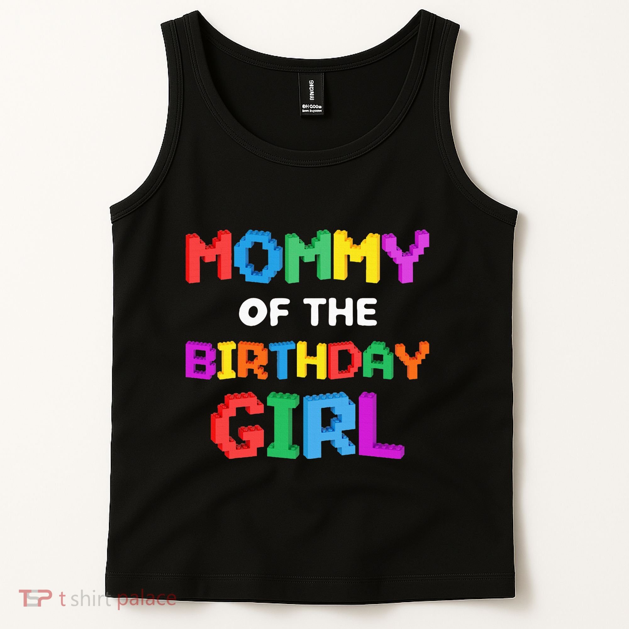 Mommy Of The Birthday Girl Master Builder Bricks Blocks Tank Top