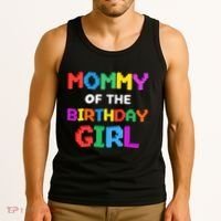 Mommy Of The Birthday Girl Master Builder Bricks Blocks Tank Top thumb 3