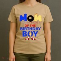 Mom Of The Birthday Boy Hedgehog Family Party Decorations T-Shirt thumb 4