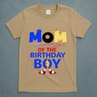 Mom Of The Birthday Boy Hedgehog Family Party Decorations T-Shirt thumb 5