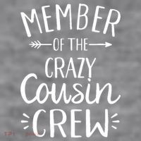 Member of the crazy cousin crew Women's Racerback Cropped Tank thumb 2