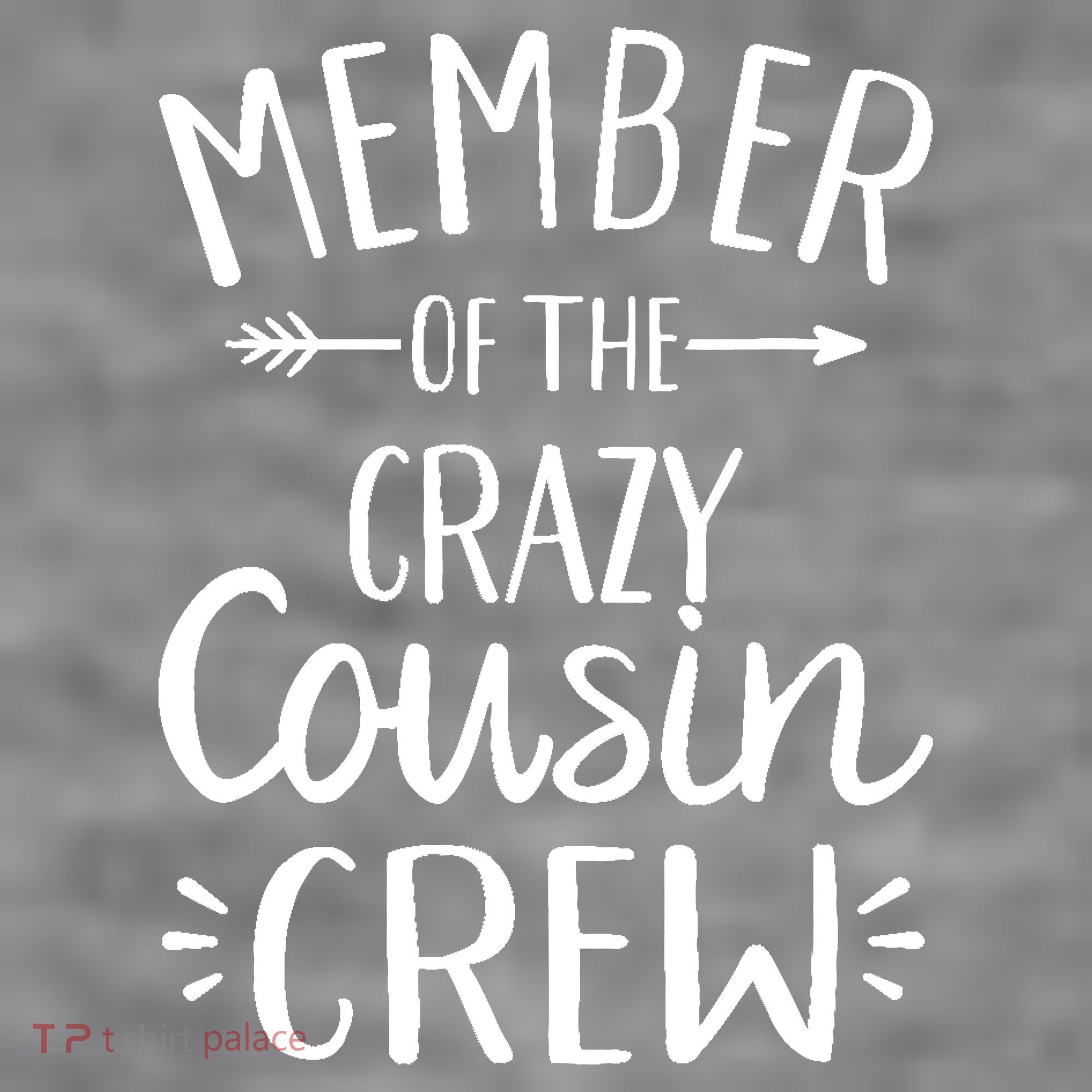 Member of the crazy cousin crew Women's Racerback Cropped Tank