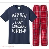 Member of the crazy cousin crew Kids Plaid Pajama Set thumb 0