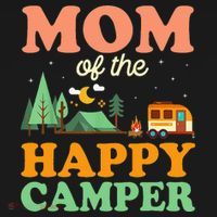 Mom Of The Happy Camper Women 1st Bday Camping Trip T-Shirt thumb 7