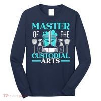 Master Of The Custodial Arts Janitor School Custodian Long Sleeve Shirt thumb 0