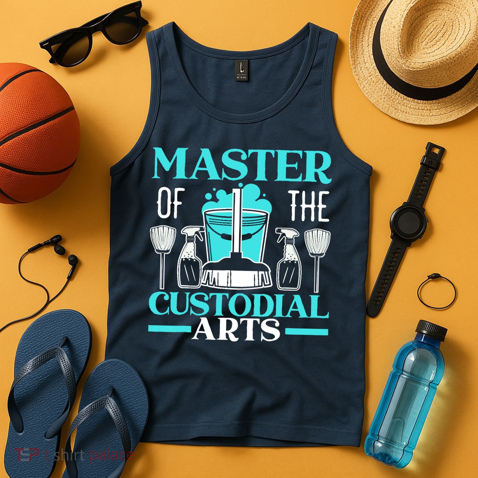 Master Of The Custodial Arts Janitor School Custodian Tank Top