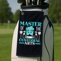 Master Of The Custodial Arts Janitor School Custodian Golf Towel thumb 2