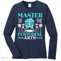 Master Of The Custodial Arts Janitor School Custodian Women's Long Sleeve Shirt thumb 0