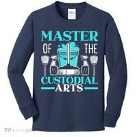 Master Of The Custodial Arts Janitor School Custodian Kids Long Sleeve Shirt thumb 0