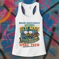 Move Overlet This Old Man Show You How To Be An Hvac Women's Tank Top thumb 3