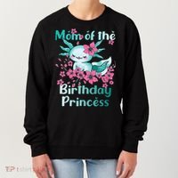 Mom Of The Birthday Princess And Axolotl Birthday Women's Sweatshirt thumb 0