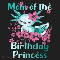 Mom Of The Birthday Princess And Axolotl Birthday Women's Sweatshirt thumb 2