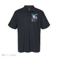 Mom Of The Birthday Princess And Axolotl Birthday Polo thumb 0