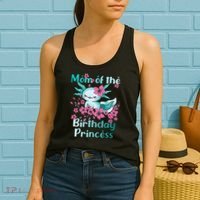 Mom Of The Birthday Princess And Axolotl Birthday Women's Tank Top thumb 2