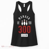 Member Of The 300 Club Bowling Ball Strike Pins Women's Tank Top thumb 0