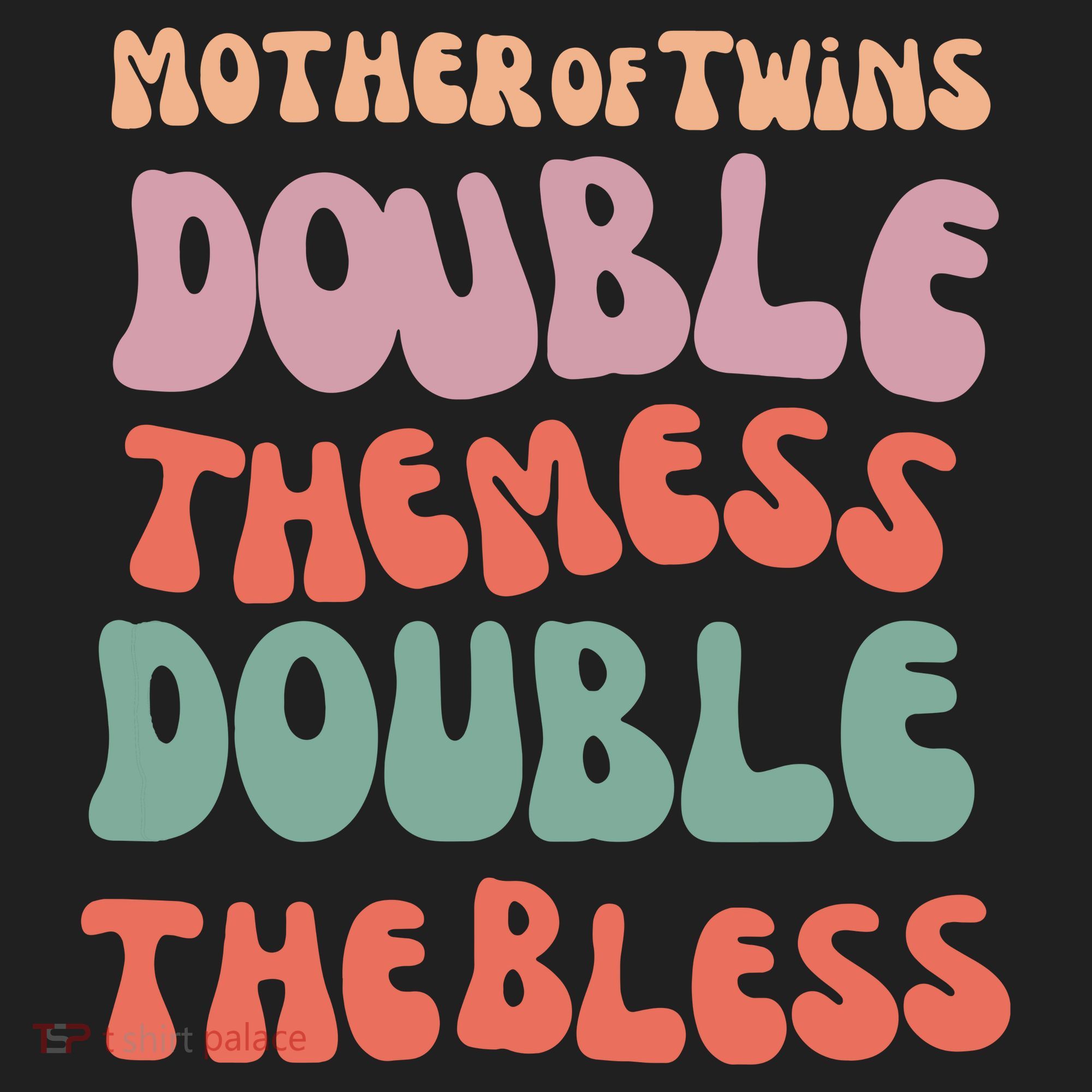 Mother Of Twins Double The Mess Double The Bless Funny Beanie