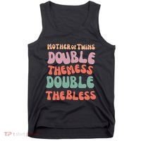 Mother Of Twins Double The Mess Double The Bless Funny Tank Top thumb 0