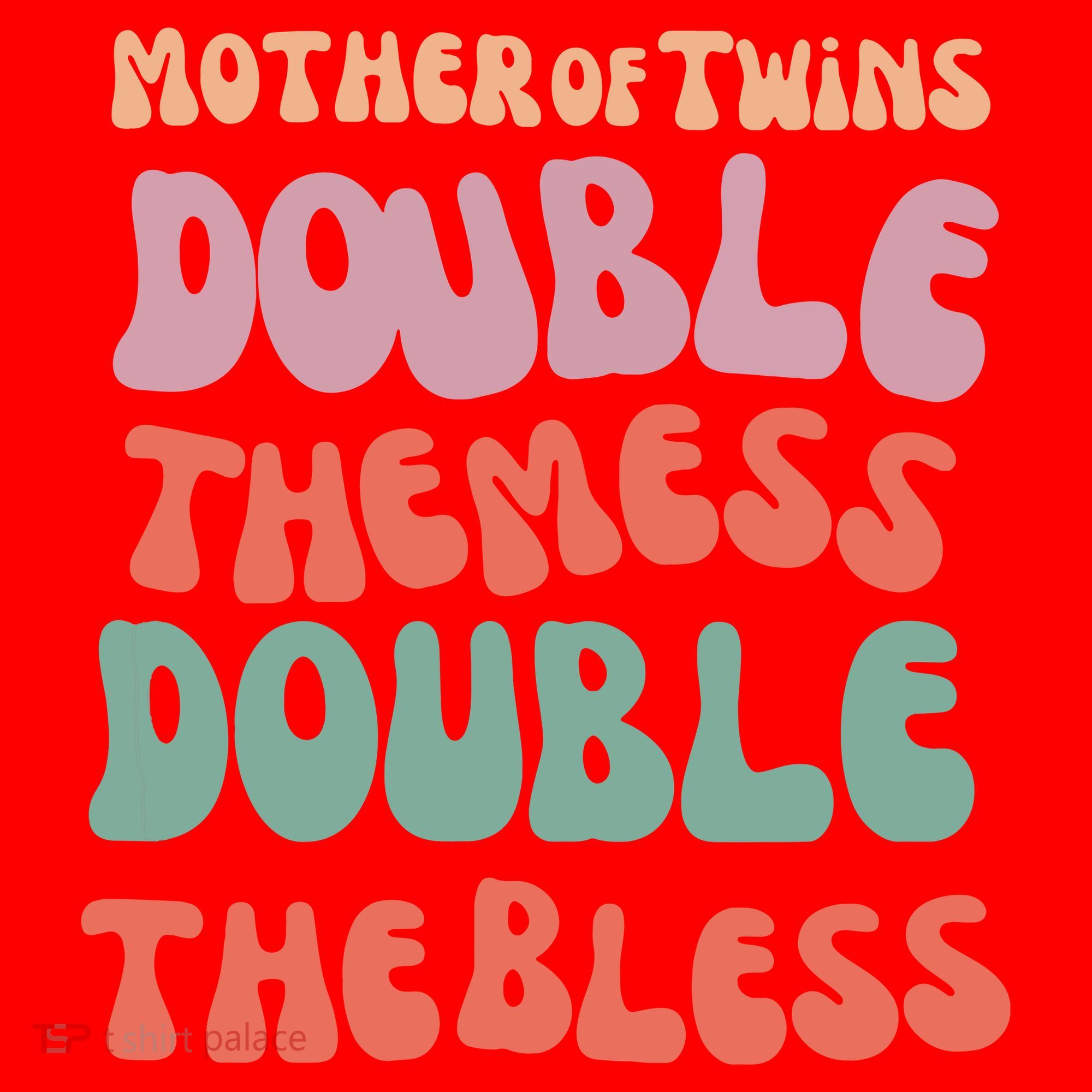 Mother Of Twins Double The Mess Double The Bless Funny Santa Hat