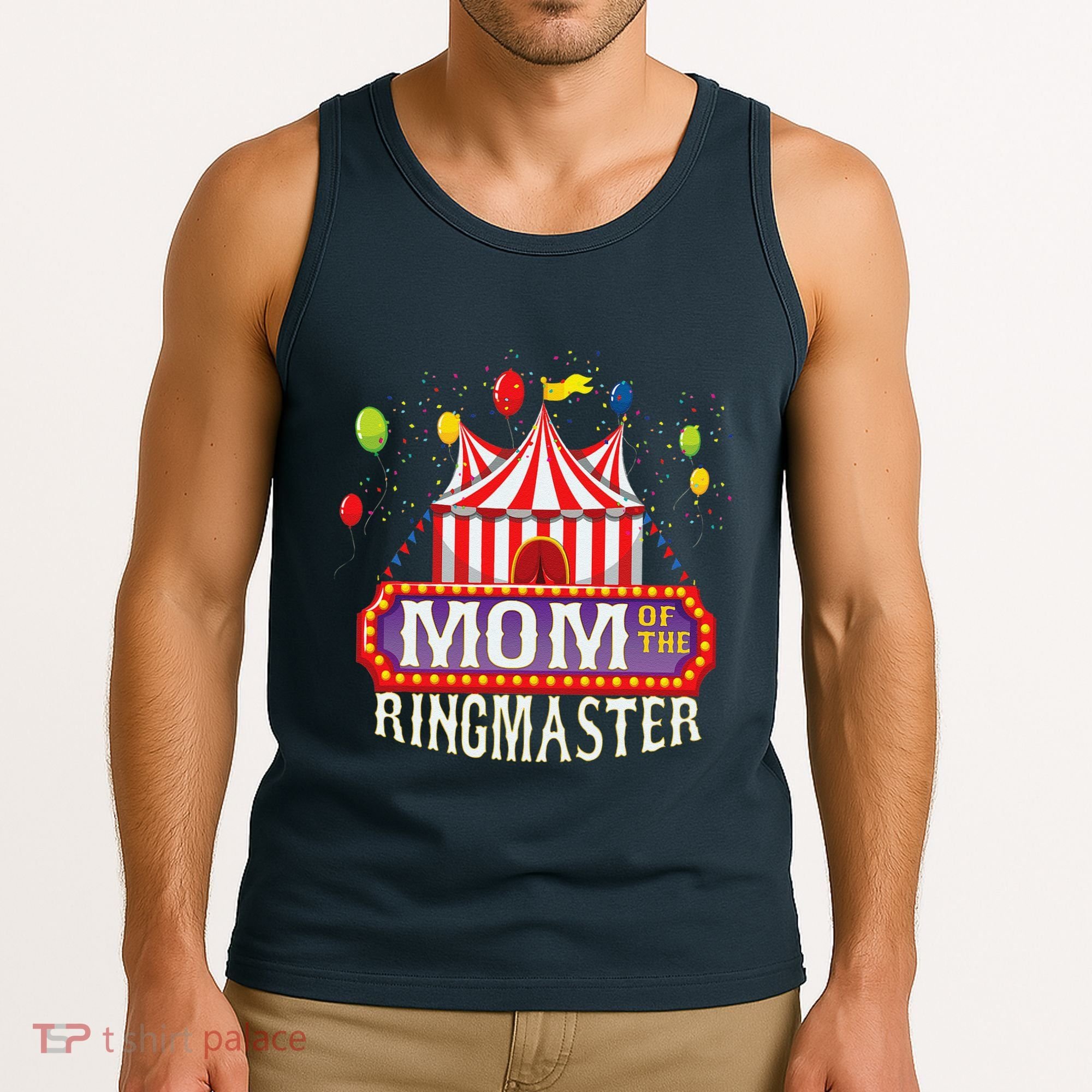 Mom Of The Birthday Ringmaster Circus Party Bday Tank Top