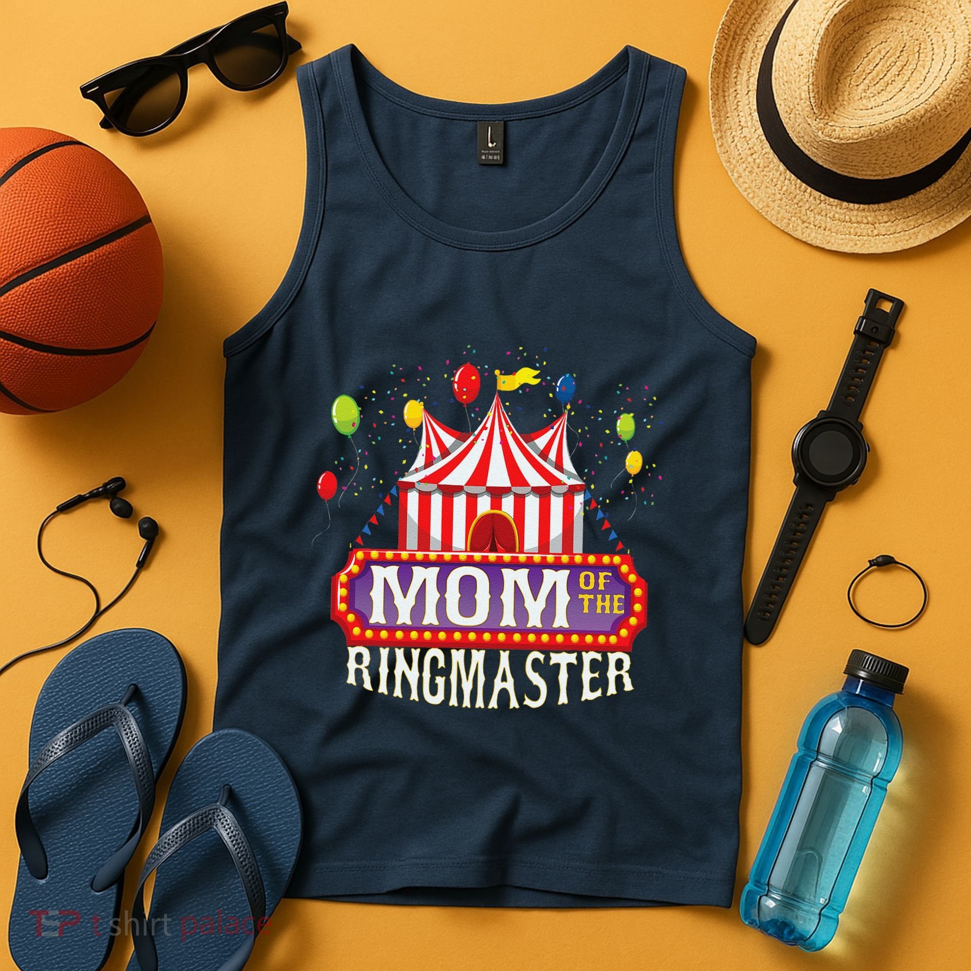 Mom Of The Birthday Ringmaster Circus Party Bday Tank Top